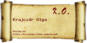 Krajczár Olga névjegykártya