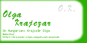 olga krajczar business card